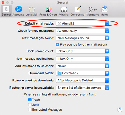 Apple Mail Preferences
